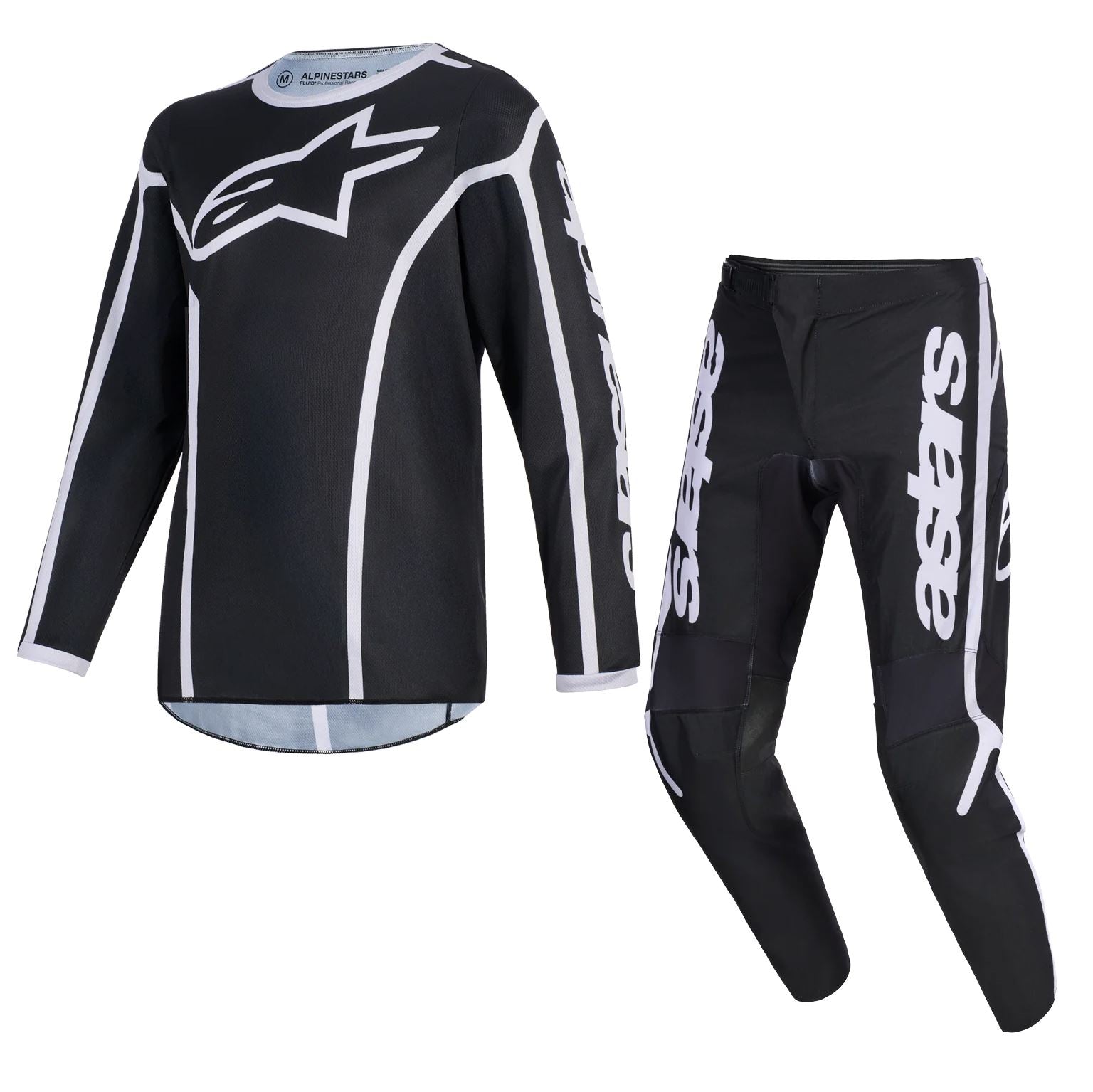 Alpinestars 2026 Youth Fluid Apex Motocross Combo Kit Black Grey